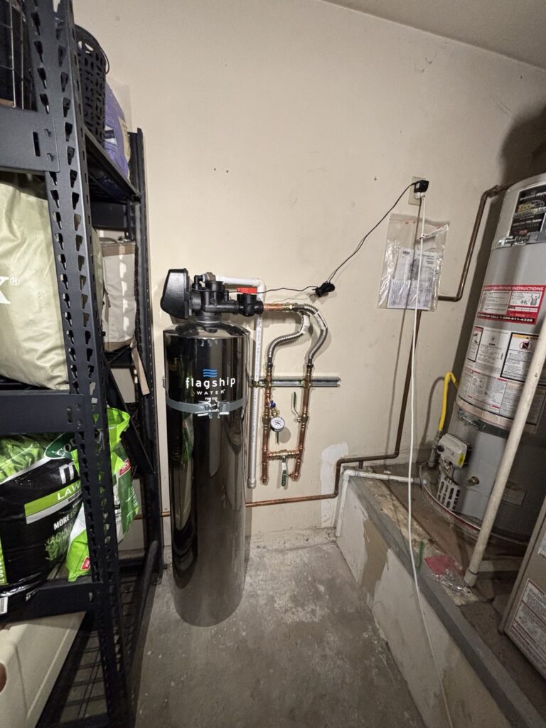Whole-house water filtration system installation